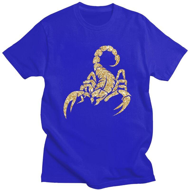 Sparkly Scorpion T Shirts 100 Cotton Tee Tops Summer Round Neck Tshirt Casual Short Sleeve Men Women Birthday Gift