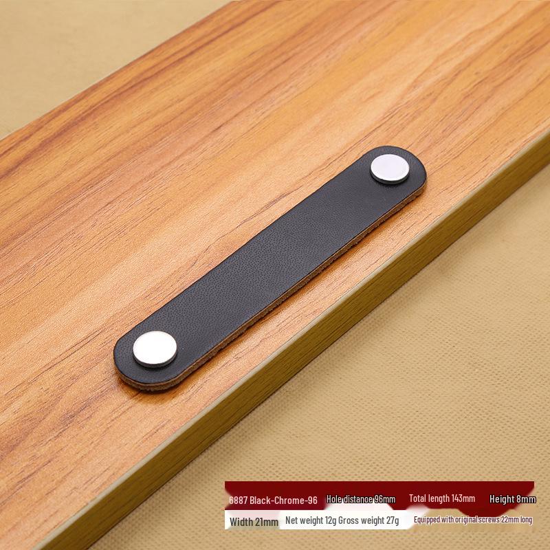 Brown-Black Leather Handle for Suitcases, Bags, Drawers, and Cabinets