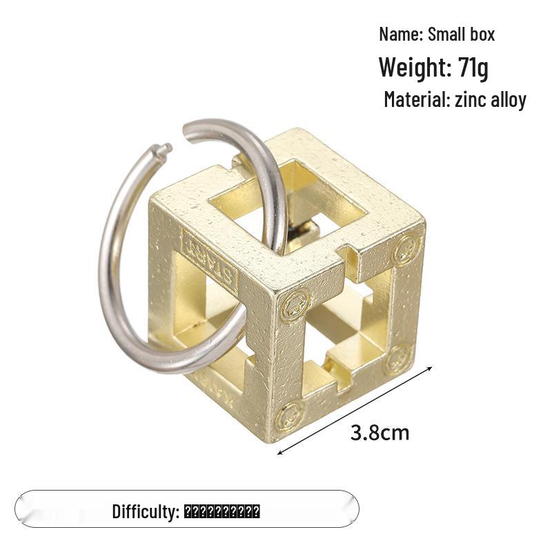 Zinc Alloy Kongming Puzzle Lock: Disentanglement Ring Educational Toy