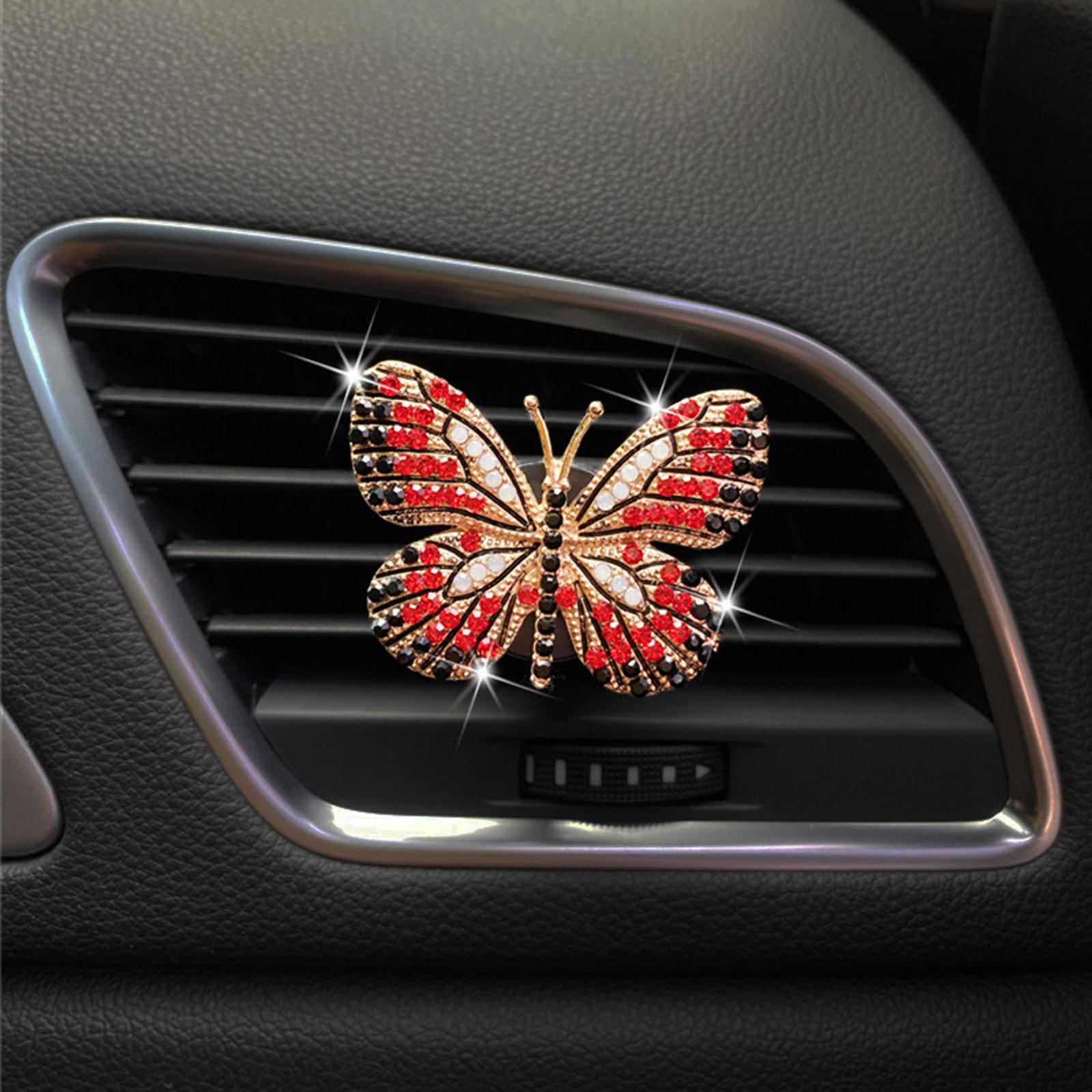 

Освежитель воздуха, бабочка, автомобильный Стайлинг, автомобильные духи, натуральный запах, кондиционер, бабочка, алмаз, зажим для ароматерапии красный