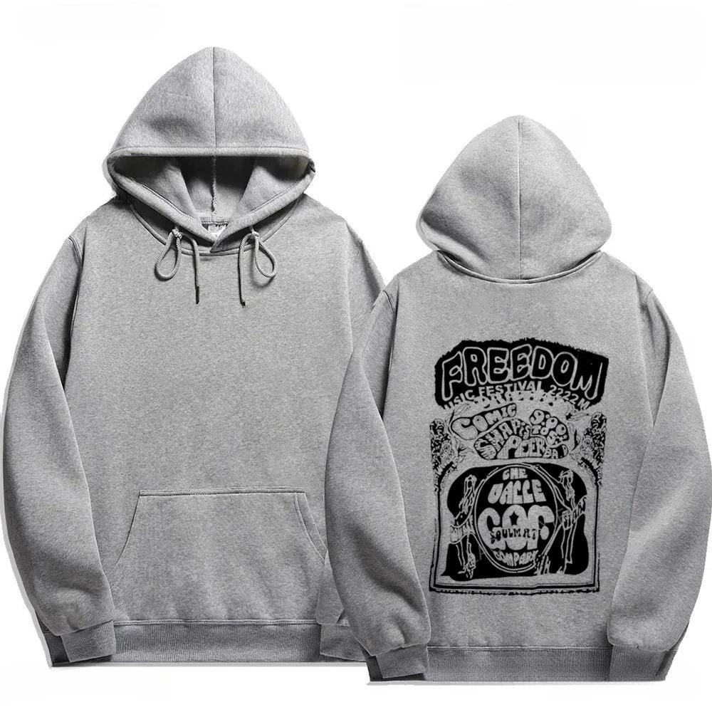 Simon Henriksson entwarf ein bedrucktes Herren-Kapuzensweatshirt in hoher Qualität mit Taschen für Herbst und Winter, im amerikanischen Retro-Streetstyle.