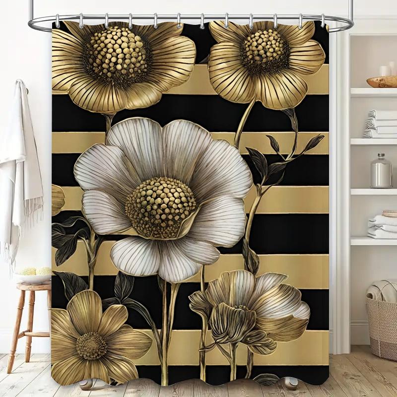 Underwater World Mermaid Shower Curtain 3D Printed Waterproof Fabric for Home Bathroom Decor