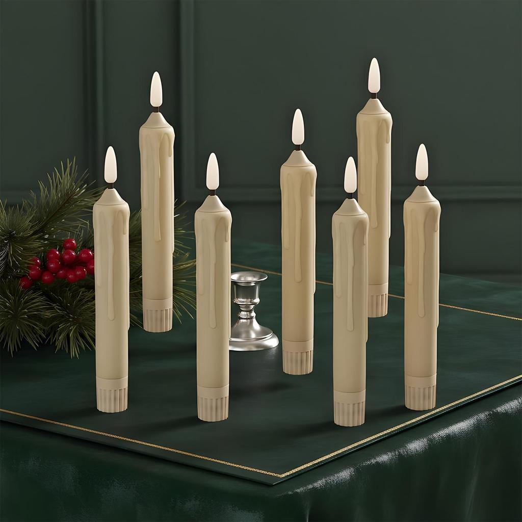 Flameless Candles Candlelight Flickering Electronic Lights 6-Piece Flickering Flameless Candles For Halloween Wedding Christmas