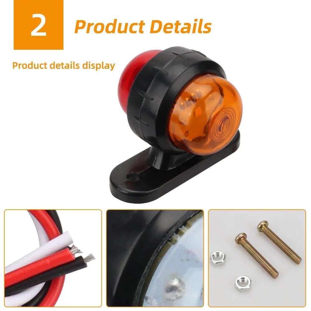 12V 24V LED Side Marker Lights Truck Front Rear Clearance Lights Outline Lamp Indicator Tail Light For Trailer Van Caravan