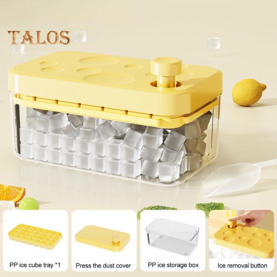 Ice Cube Tray with Lid And Bin Large Capacity Ice Cube Mold for Freezer Stackable BPA Free Easy Release Ice Maker for Chilling Drinks Coffee Juice