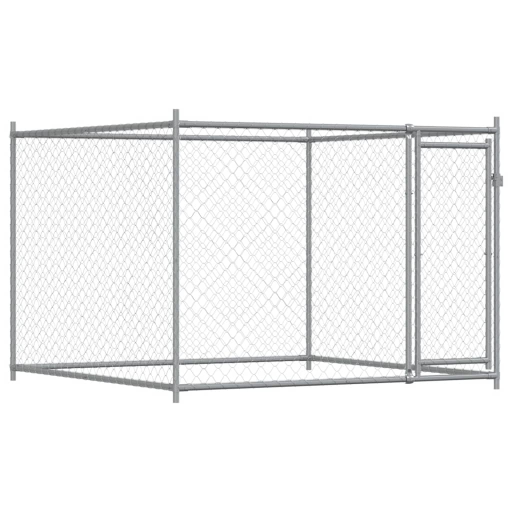 Vidaxl Dog Cage, With Door, Grey, 6X2X1.5 M, Steel