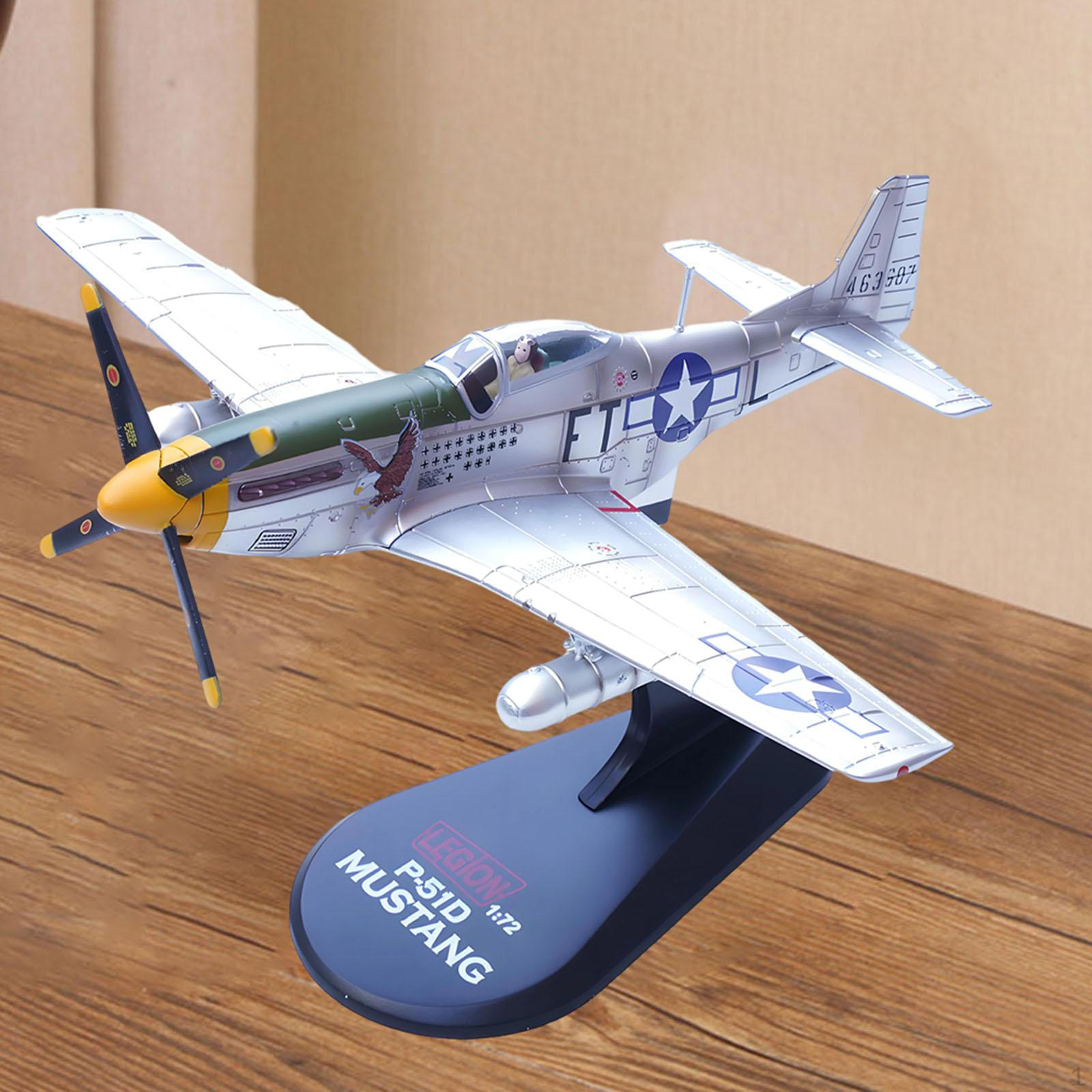 1/72 Scale P- Fighter Model Ornament Collectible Desktop Decoration Aircraft for Cabinet