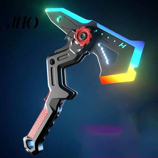 RGB Color Changing Toy Ax Spark Battle with Smoke Effect Transforming Weapon LED 7 Kids Role Play Colors Dynamic Sound Haptic Feedback for Light