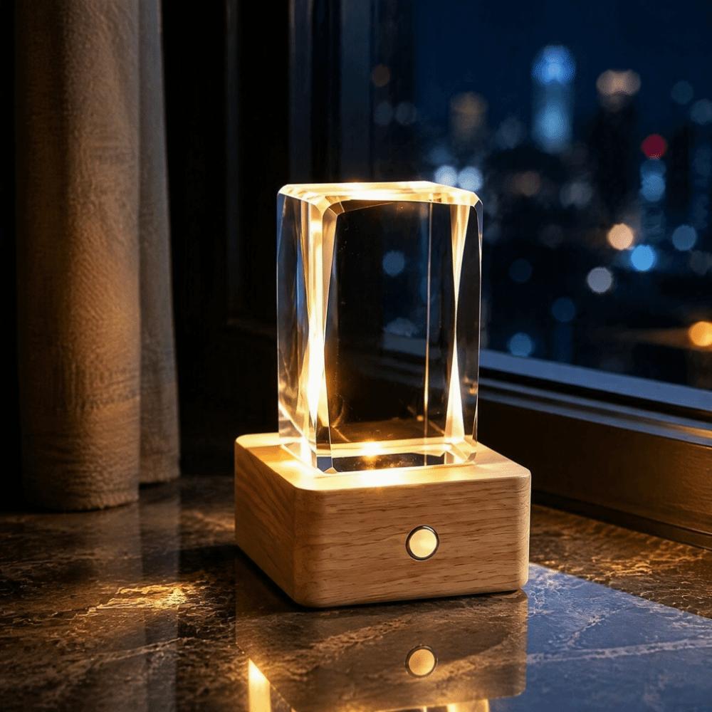 High-Transparency K9 Crystal Cube Optical Crystal Crystal Square Block  Business Souvenir