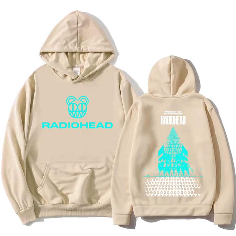 Rock Band Radiohead Trasa 2025 Listopad Bluzy Polarowe Zimowe Długi Rękaw Bluzy z Kapturem Casualowa Moda Męskie/Damskie Pulowery