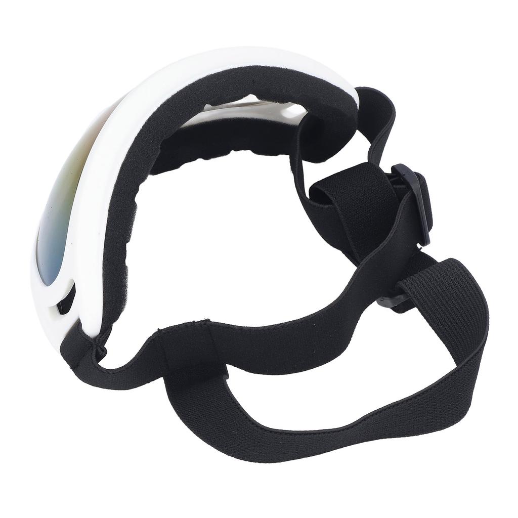 Okulary przeciwsłoneczne dla psa Ochrona UV Wiatroodporne Ochrona oczu Kolorowe soczewki Duże gogle dla psa Okulary 3004 Biała oprawka