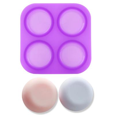 4 Cavity Round Circles Soap Molds DIY Handmade Craft Easy To Demould Soap Molds Tray Cake Decorating Tools Silicone