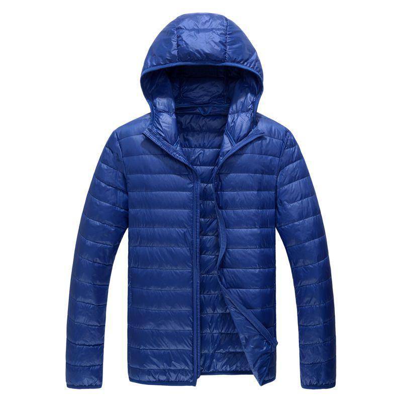 Men's Light and Thin Hooded Down Jacket Portable Large Size Couple Down Jacket