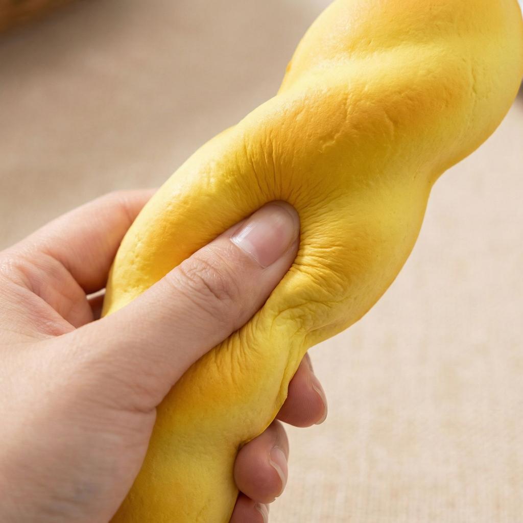 Soft Slow Rising Toy Bread Shape Stress Simulation Foam Toy for Hand Exercise and Decoration