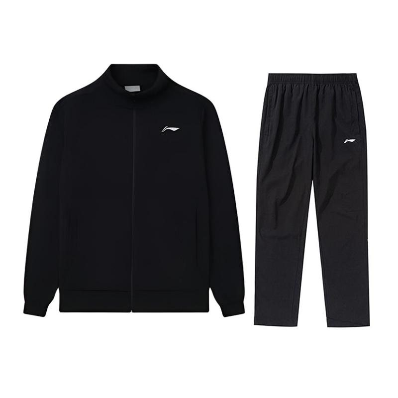 Li Ning Football Casual Sportswear Men s Standard Black Top+Pants YWEV055-1 3XL