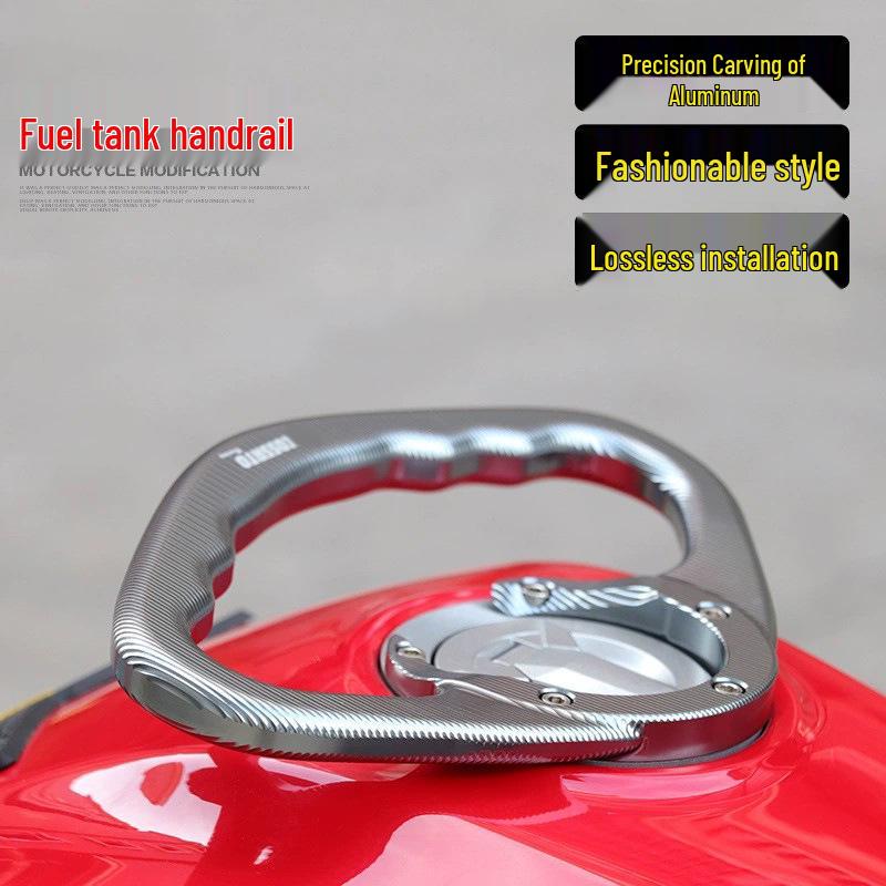 Qianjiang Sai 800 Fuel Tank Cap & Handrail - Aluminum Passenger Seat Handle Bracket.
