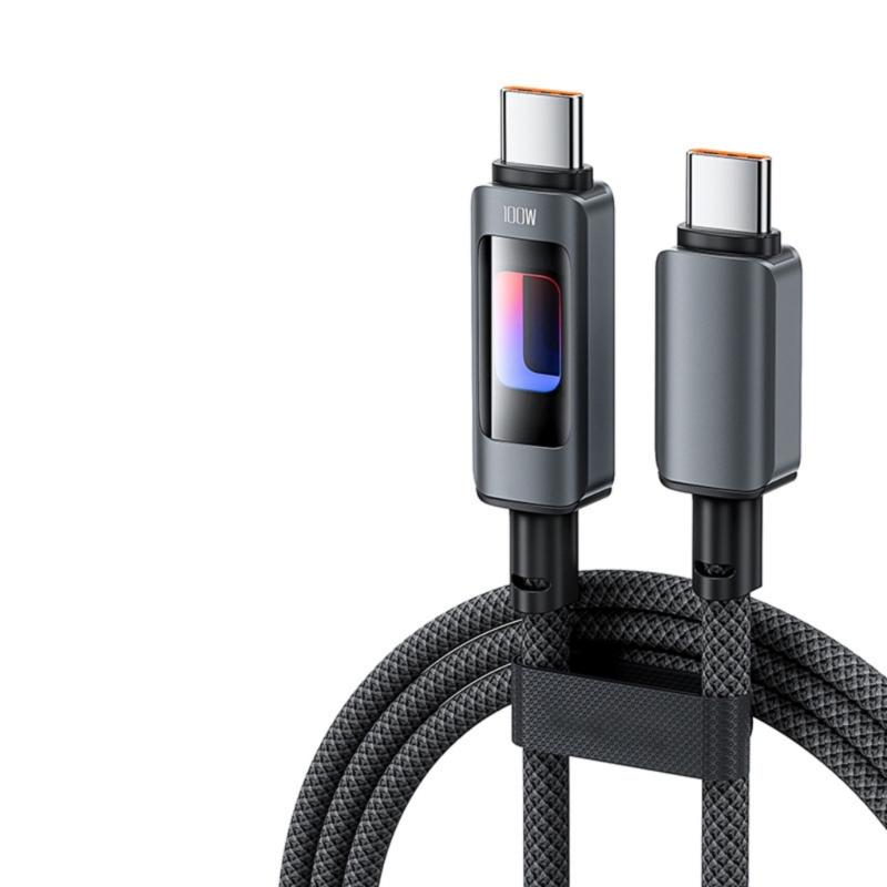 100W Super Fast Charging Type C Data Cable Aluminum Alloy for Rapid Device Power and Use in Daily Life
