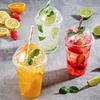 10-100PCS Clear Plastic Disposable Cups with Lids for Cold Drinks Iced Coffee Milk Tea Juice Ice Cream Dessert Party Café Use