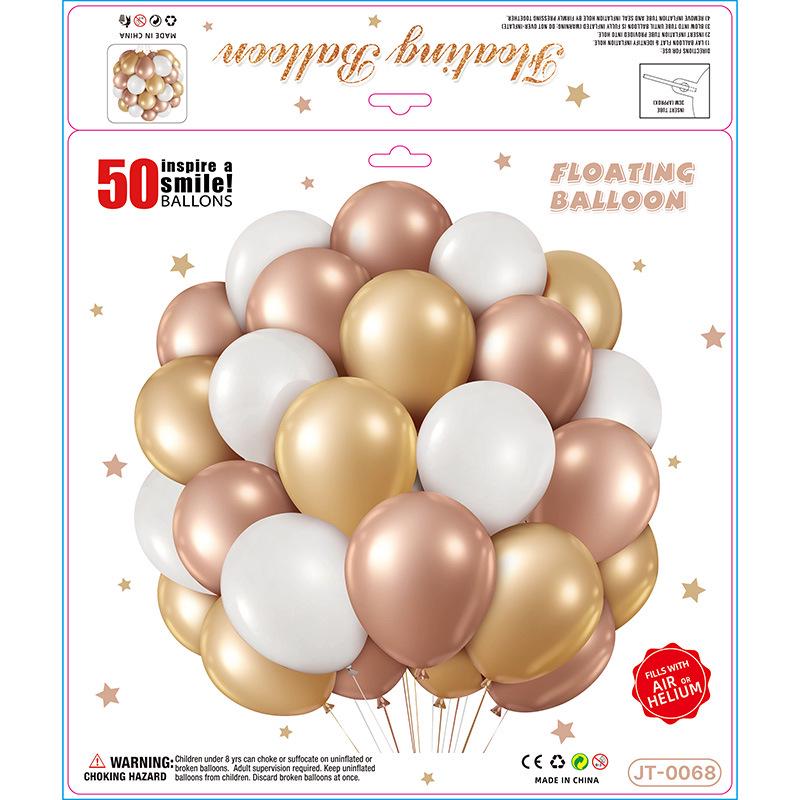 50-teiliges mattes Ballon-Set zur Geburtstagsfeier-Dekoration