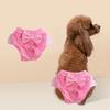 Yousheng Dog Menstrual Pants Comfortable Anti-harassment Cotton Pet Puppy Dog Bowknot Diaper Clothing Pet Supplies