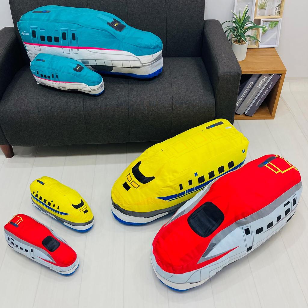 MORIPiLO Plarail Body Pillow Cushion 60x23x23cm Character Goods Sleeping Pillow Plush Hayabusa Green Morishita 4621535