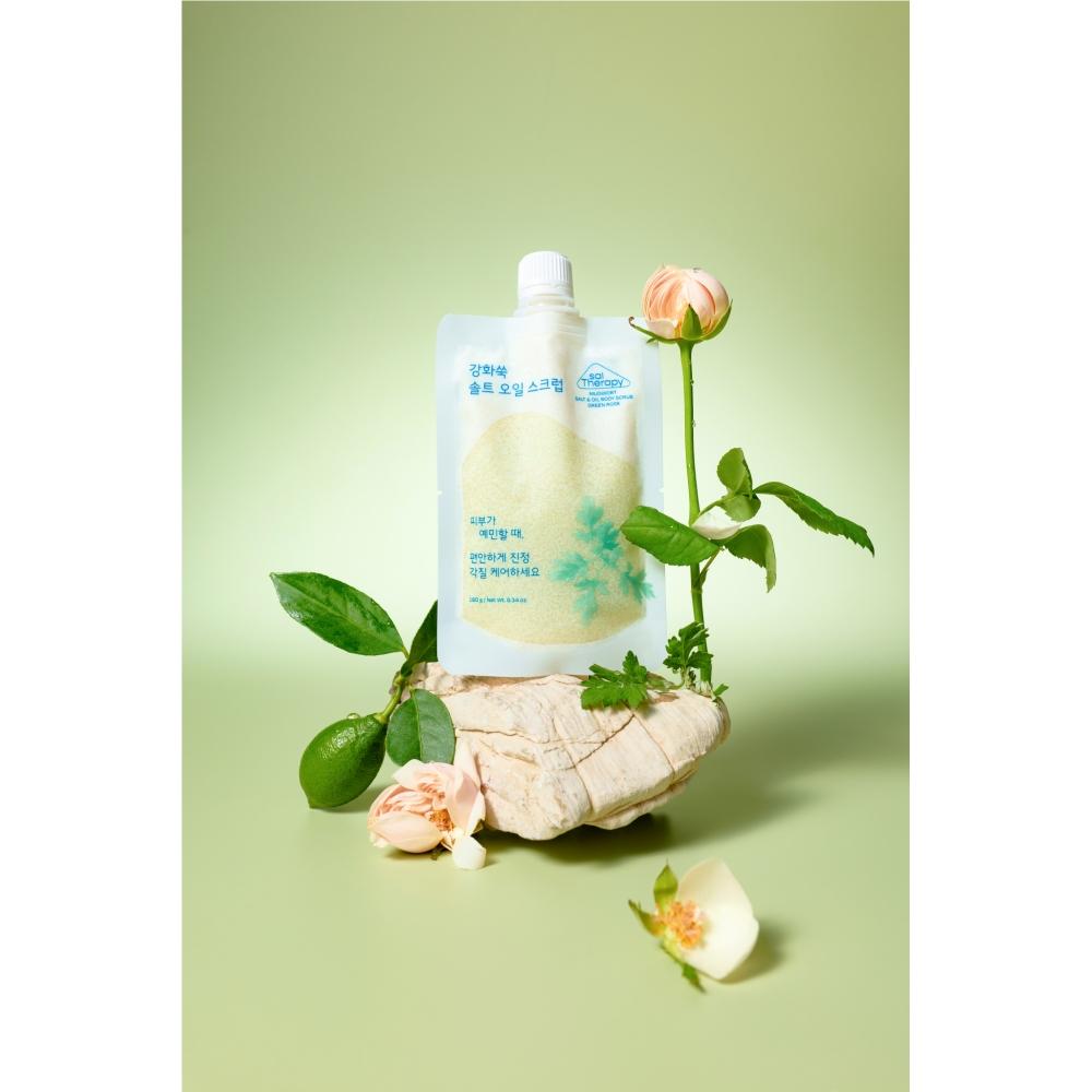 

Солевой скраб для тела с полынью и маслом Зеленая роза 180 г