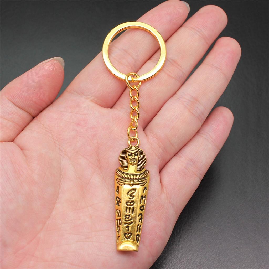 Pharaoh Chief Egyptian Amulet Keychain for Office Workers New Arrival Initial Graduation Gift Casual Accessory