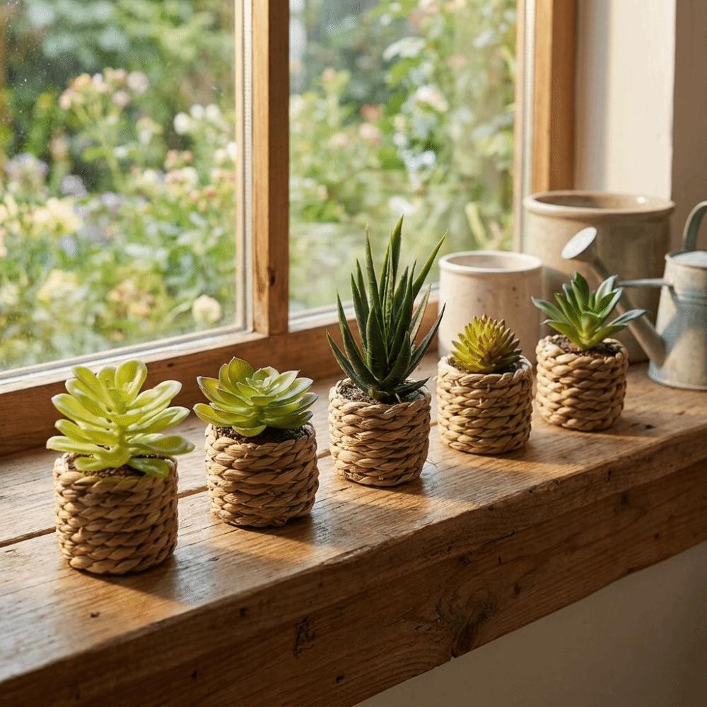 Fake Simulation Potted Plants Mini Potted Plants Doll House Decoration Office Decor