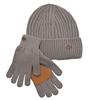 Harvey Makin Layers Hat and Gloves Gift Set - Grey