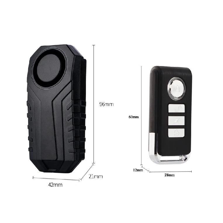 Wireless Bicycle Alarm Remote Control Waterproof Electric Motorcycle Scooter Bike Vibration Security Protection Anti Lost Alarms