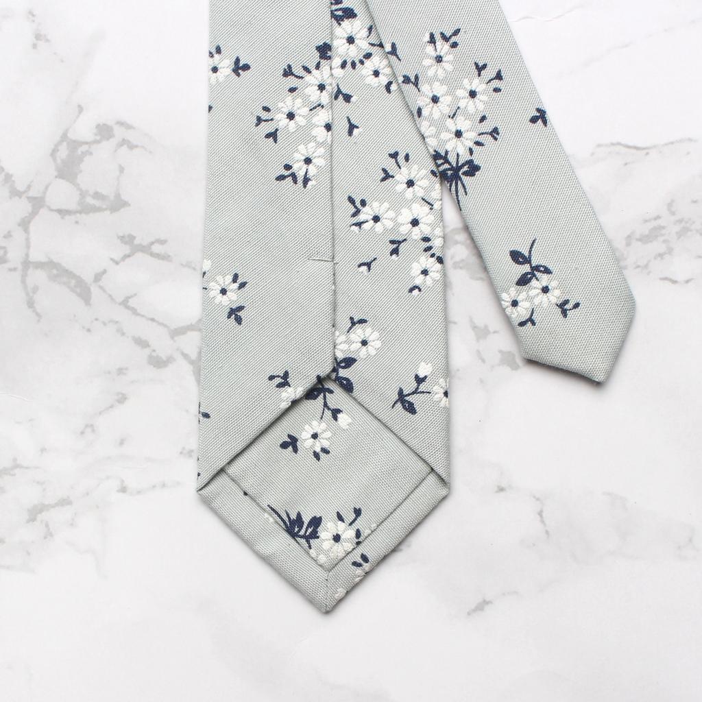 Men'S Cotton Printed Casual Tie, Floral Wedding Groom Dress Tie 7Cm Tie Men