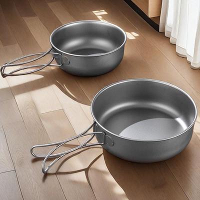 Backpacking Pan Non Stick Skillet With Foldable Handle Backpacking Pan Camp Cookware Pot For Outdoor Hiking Hunting Travel Road