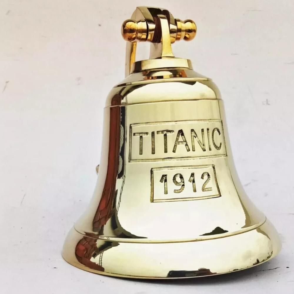 

6-дюймовый полностью латунный колокол «Титаник» с кронштейном и веревкой для звона как