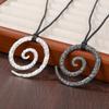 Viking Retro Spiral Amulet Necklace for Men Stylish Party Jewelry Accessory