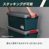 IRIS OHYAMA Hard Width Perfect for Light Truck Cart With Fixed Charcoal Set of 3 Case, 130cm, Beds, Trunk, 130L, Belt, CK-130, Gray,