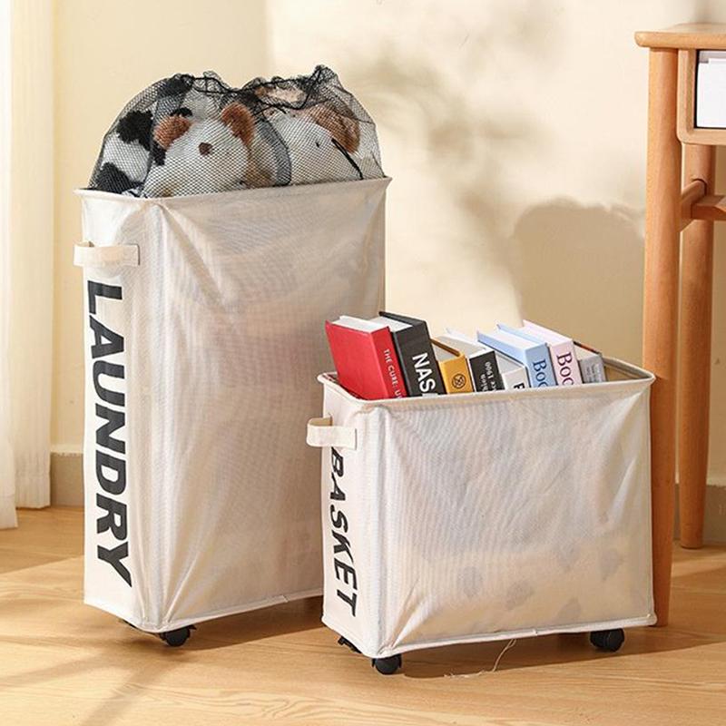 1Pcs Laundry Basket With Wheels Large Capacity Yoga Mat Storage Basket Multifunctional Waterproof Dirty Clothes Storage Bag