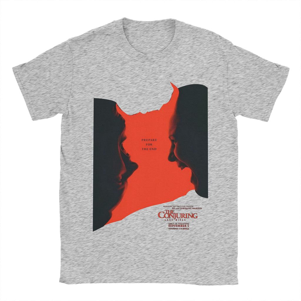 The Conjuring Movie   T-Shirt Men  Vintage Pure Cotton Tees Round Neck Short Sleeve T Shirt New Arrival Clothing