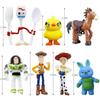 AjieQaQ Toy Story 4 Figurine Set, 7 PCS, Woody, Bo Peep, Buzz Lightyear, Forky, Duck & Rabbit, 4-7 Cm, Multicolor