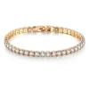 New 925 Pure Silver Rose Gold Bracelet Shining Classic Hip Hop Crystal Tennis Bracelet Women's Jewelry Fashion Wedding Gift