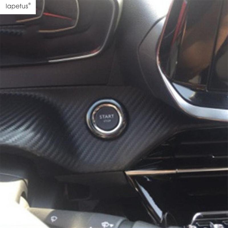 Car Shift Gear Water Cup Panel / Dashboard Air AC Outlet / Start Stop Button Cover Trim Accessories For Peugeot 2008  -