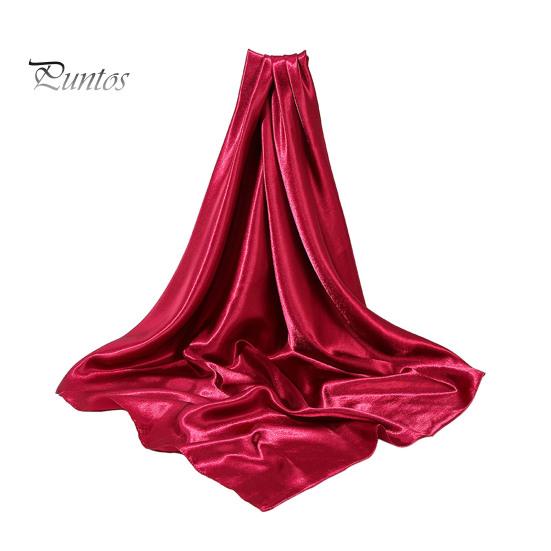 

Женская шаль, однотонная, мягкая, имитация шелка, гладкая, легкая, дышащая, атласная шаль для повседневных путешествий, вечеринок красный