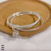 Butterfly Nickel Silver-Plated Bangle - Three Lives, Two Worlds Bracelet: Valentine's Gift for Her