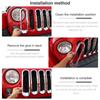 ABS Car Front Grille Decoration Ring Cover Stickers For Jeep Wrangler JK 2007-2017 Car Exterior Accessories