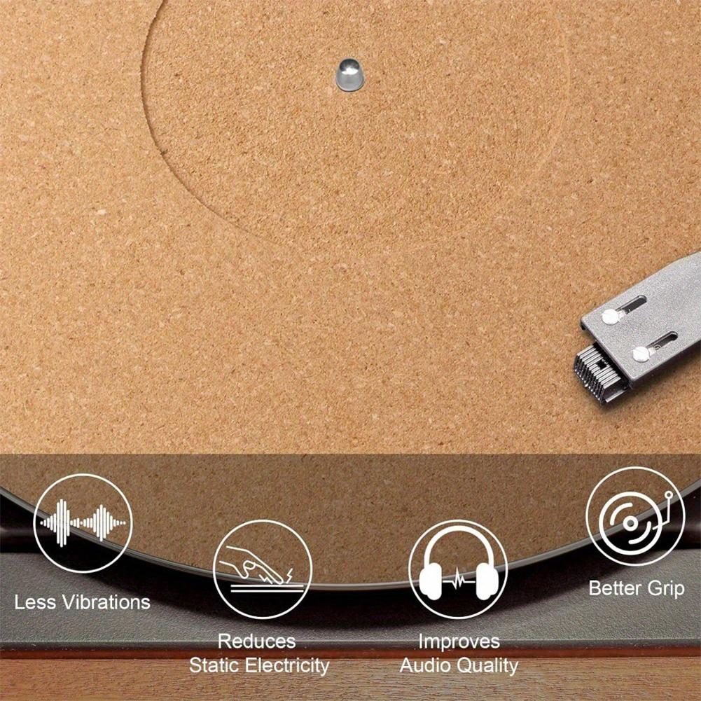 12in Record Pad Soft Cork Anti-Static Vinyl Mat Turntable Slipmat Pad Diameter 297mm Audio Controller Phonograph Accessories