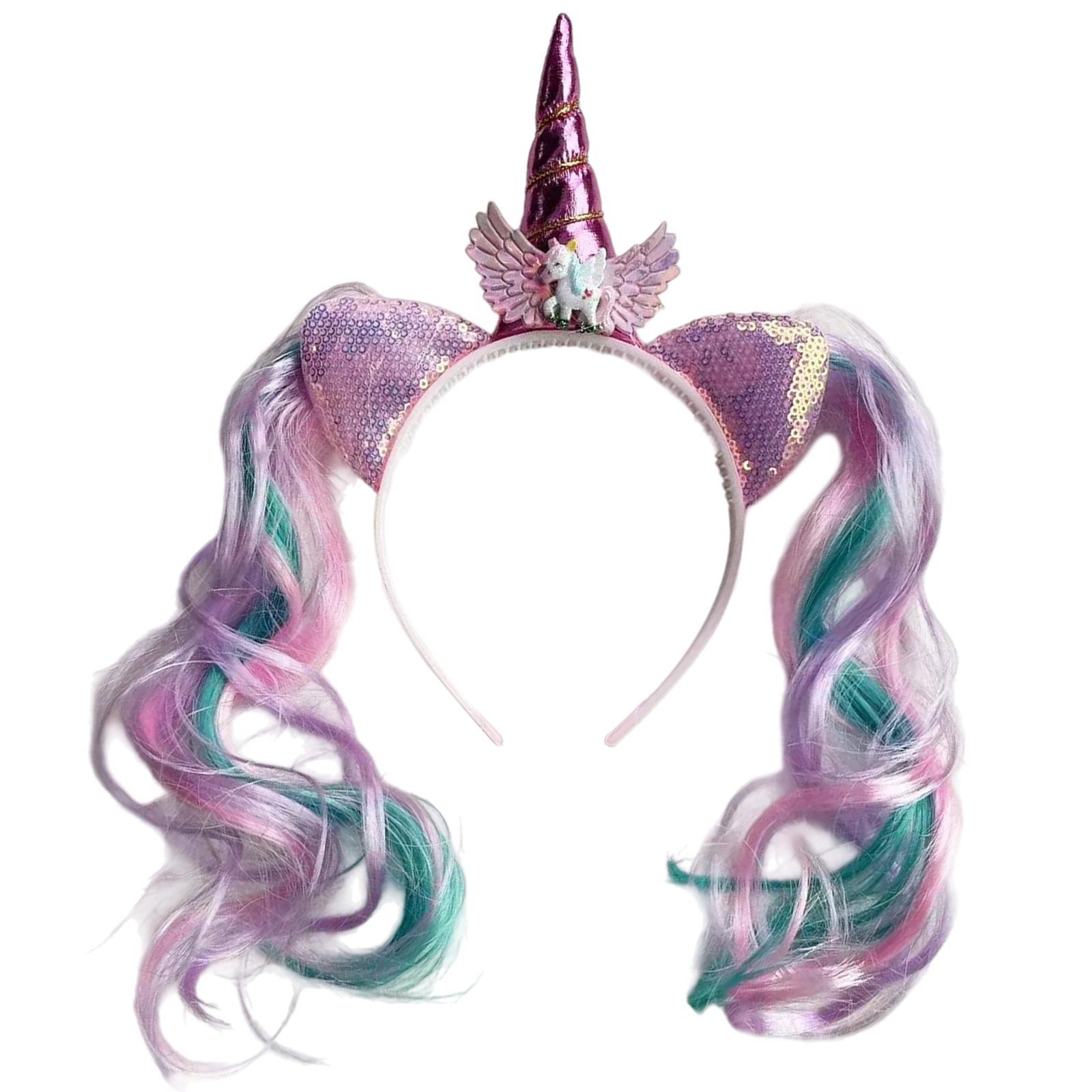 

Lovely Animal Horned Headband For Kids Girls Fish Tail Hairhoop Cartoon Character Hairband For Birthday Celebration 1