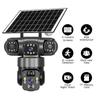 360° Panoramic Triple-Lens Solar Wireless 4G Outdoor Camera with Night Vision