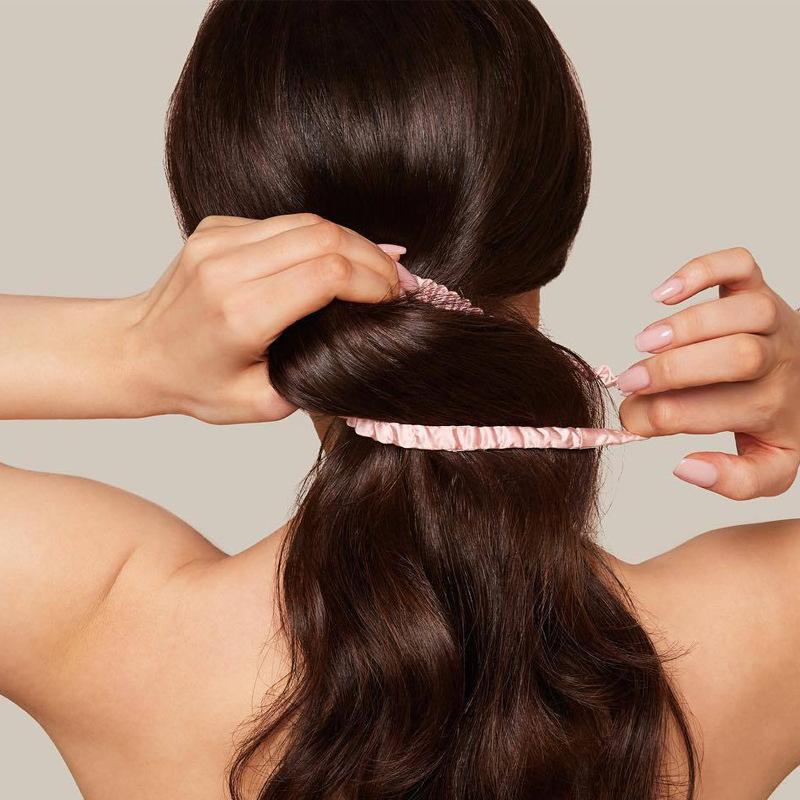 1cm Satin Scrunchies Hair Ties, Soft No-Damage Elastic Hair Bands for Women Kids