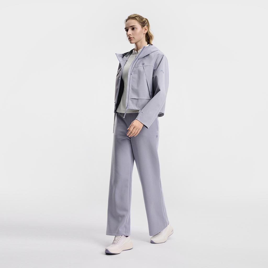 FILA Fitness Minimalist Fashion Classic Sports Training Gym Casual Comfortable Versatile Short Loose Hooded Woven Jacket Women jackets A11W611705FGY