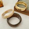 Ins Exaggerated Irregular Gradient Faceted Wide Bracelet Geometric Metal Spring Bracelet for Women