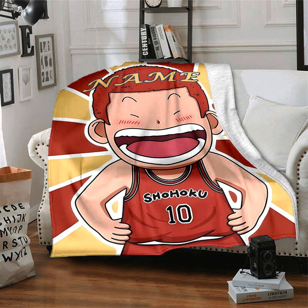 Custom 1pc Basketball Team Spirit Blanket, Soft And Comfortable Blanket, Casual Warm, Camping Travel Blanket, Birthday Gift Q912166
